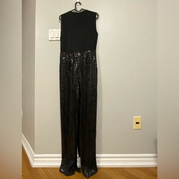Diane von Furstenberg Sequined Silk Wrap Jumpsuit - Picture 4 of 9